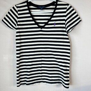 Ralph Lauren Breton 100% Cotton Stripe Tee Old Money  Coastal Cool  Quiet Lux  M